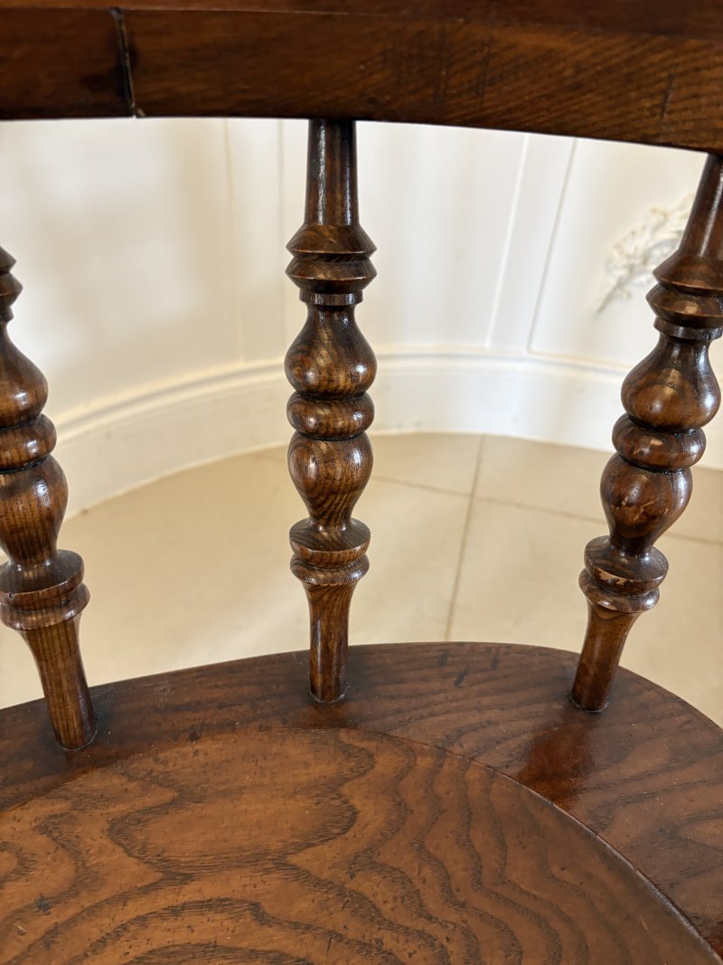 Fantastic Quality Large Pair Of Antique Victorian Smokers Bow Armchairs - Image 9